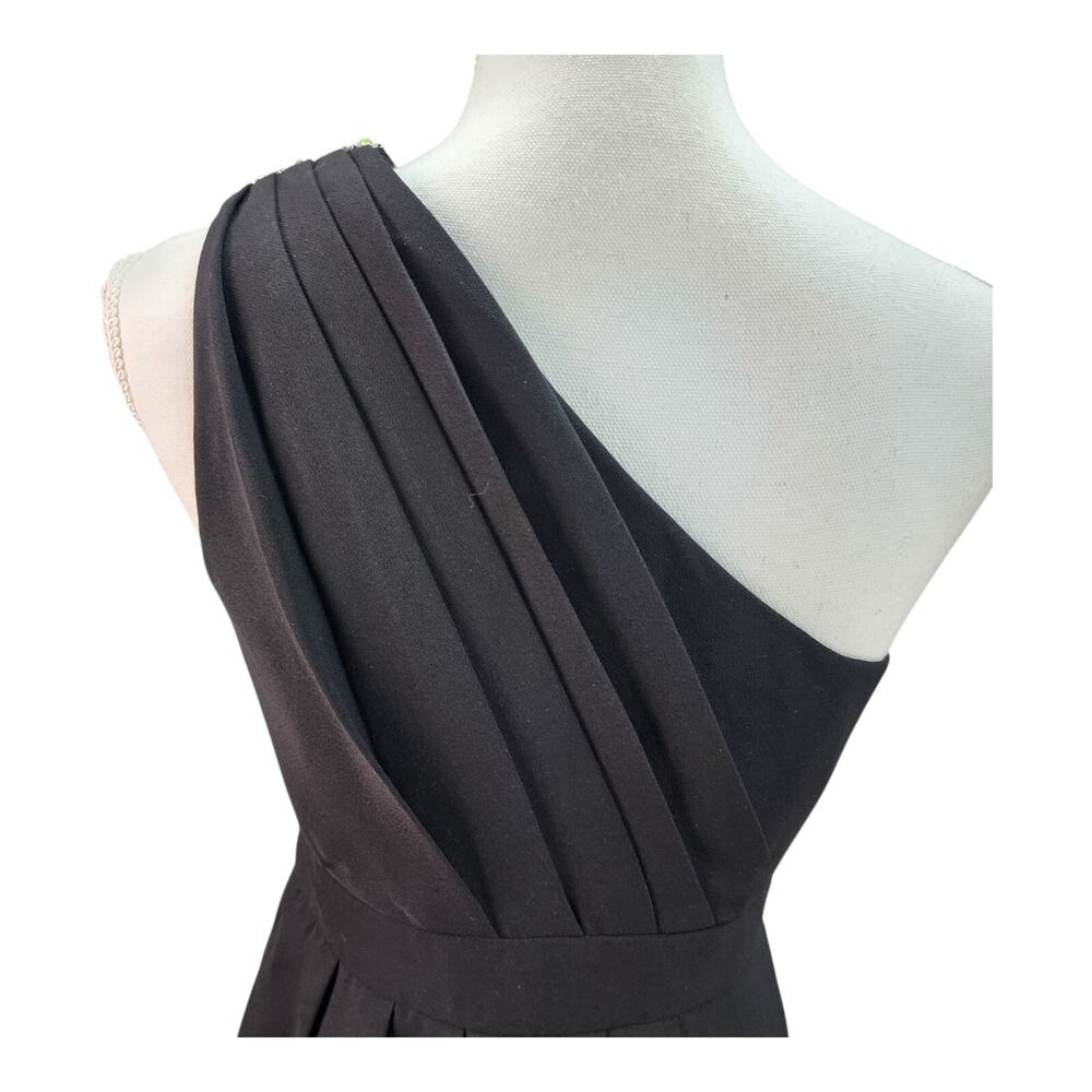 Shoshanna Sexy LBD Dress Womens 4 Black One Shoulder Gem Embellished Cocktail Pa - Picture 8 of 12